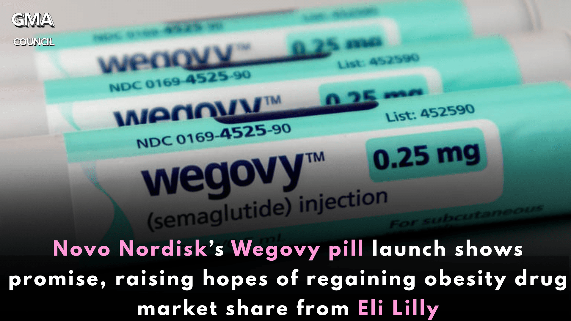 Novo Nordisk’s Wegovy pill launch shows promise, raising hopes of regaining obesity drug market share from Eli&nbsp;Lilly