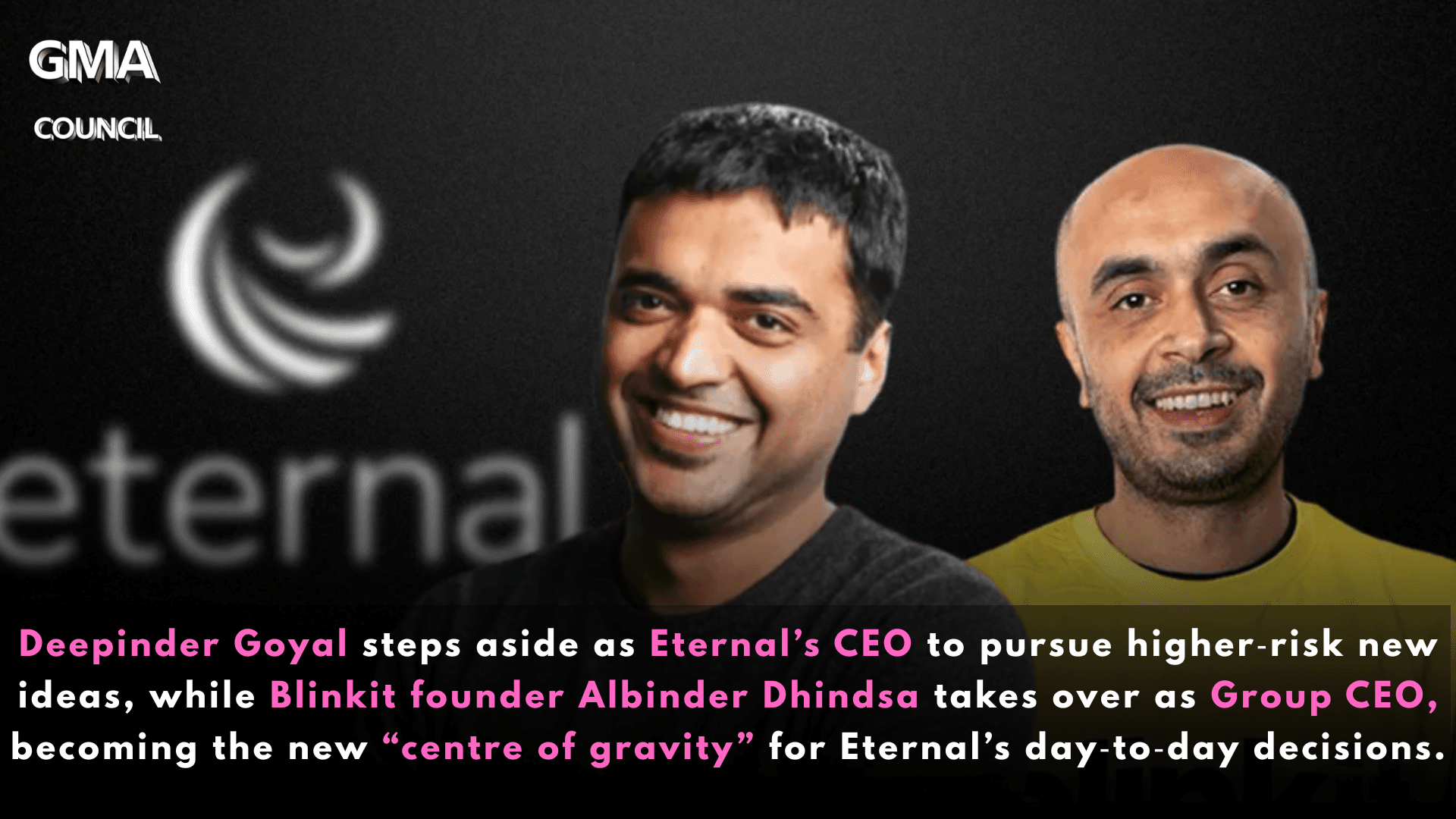 Deepinder Goyal steps down