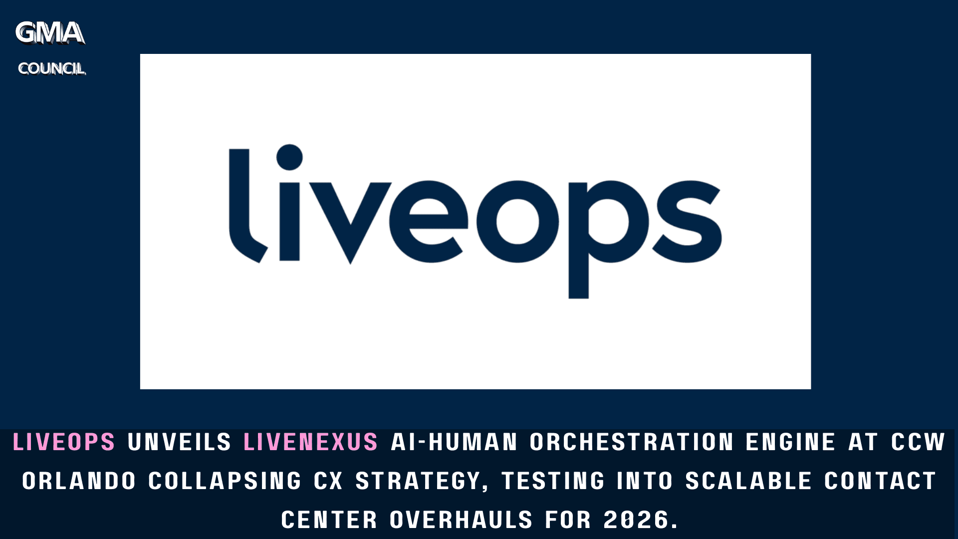 Liveops unveils LiveNexus AI-human orchestration engine at CCW Orlando collapsing CX strategy, testing into scalable contact center overhauls for&nbsp;2026